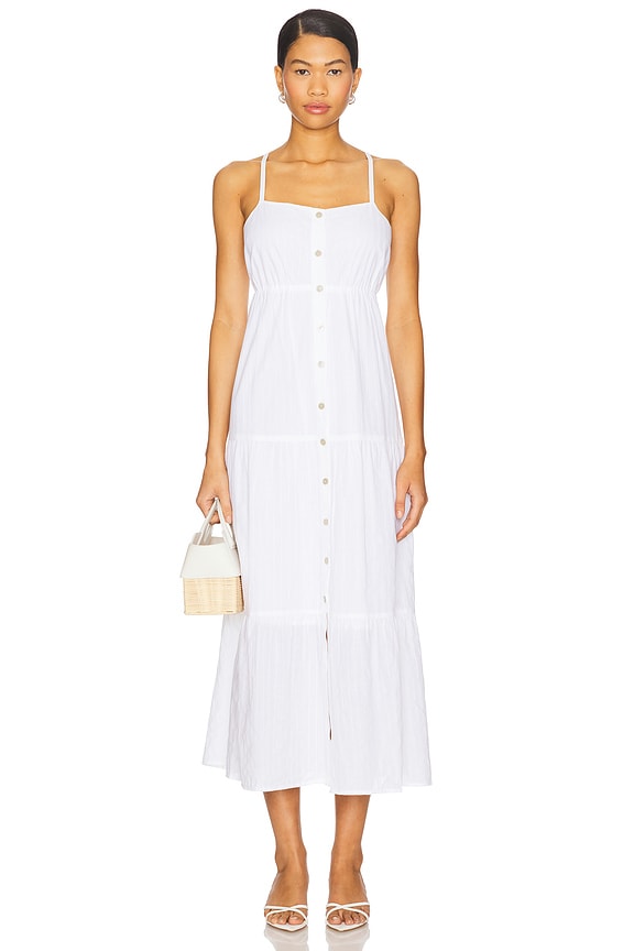 view 2 of 4 Picot Tiered Dress in White