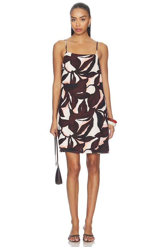 view 1 of 3 Hideaway Linen Tie Strap Dress in Desertscape