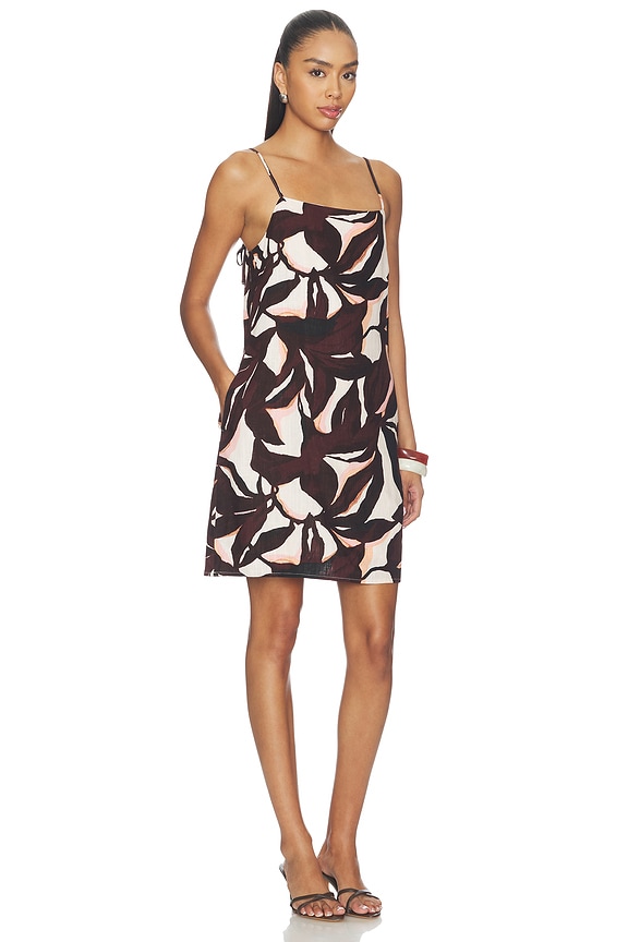 view 2 of 3 Hideaway Linen Tie Strap Dress in Desertscape