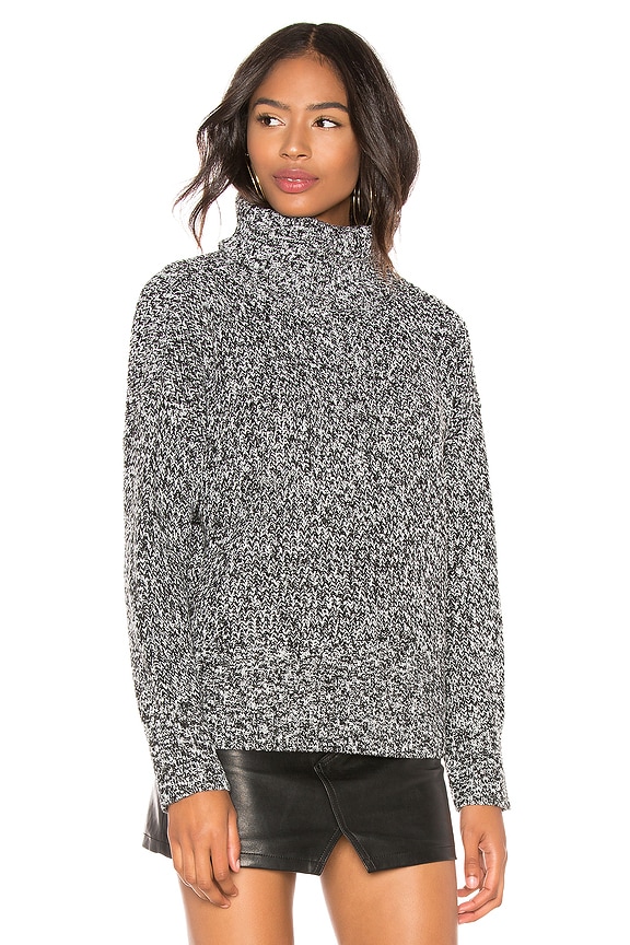 view 2 of 4 Roll Neck Sweater in Black & Winter White