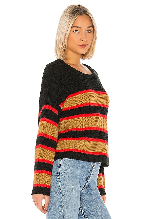view 2 of 4 Ezra Striped Sweater in Black Amber Stripe