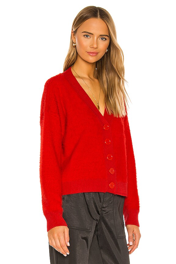 view 2 of 4 Super Soft Crop Cardi in Punk Red