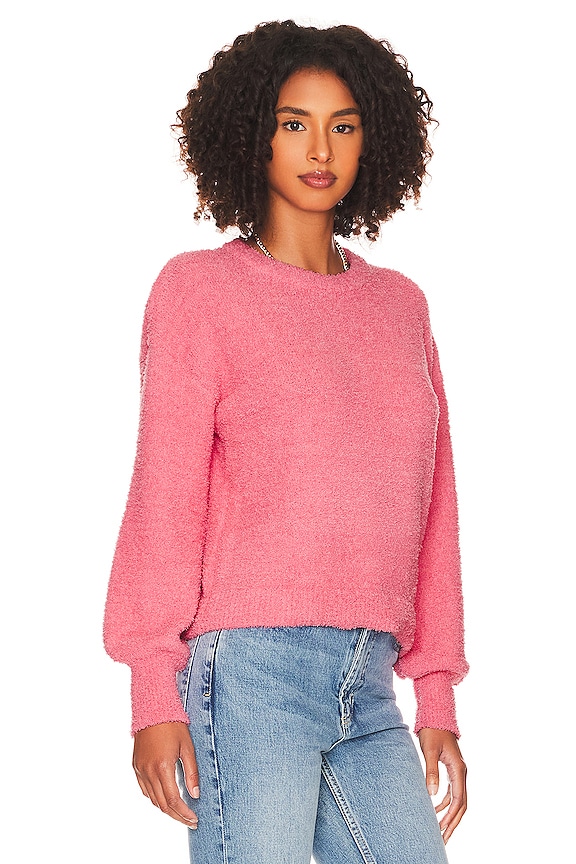 view 2 of 4 Plush Volume Sleeve Sweater in Strawberry Creme