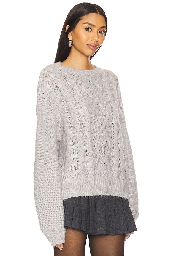 view 2 of 4 СВИТЕР COZY CABLE CREW in Heather Ash