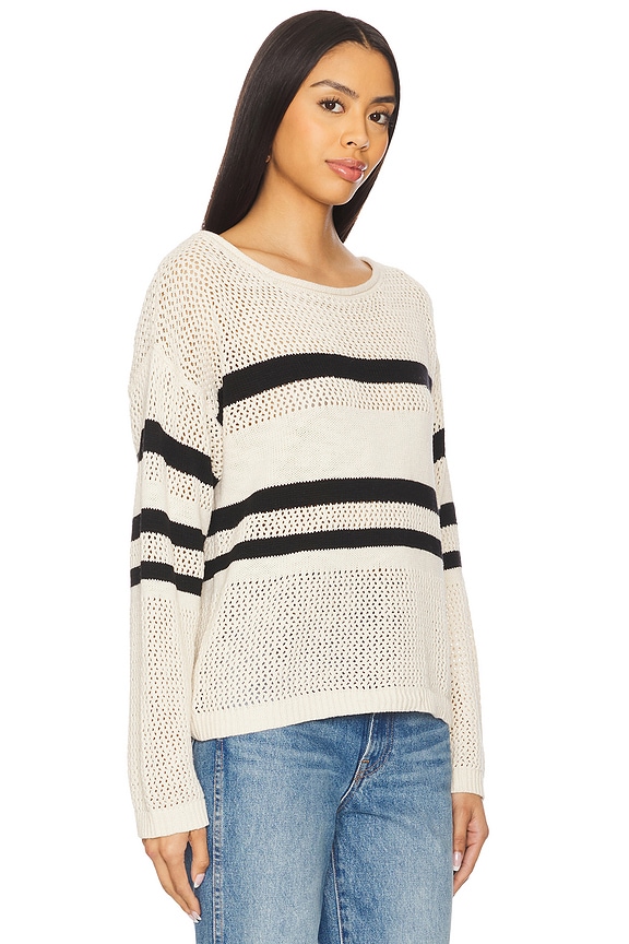view 2 of 4 SPORTY STRIPE セーター in Eco Natural & Black Stripe