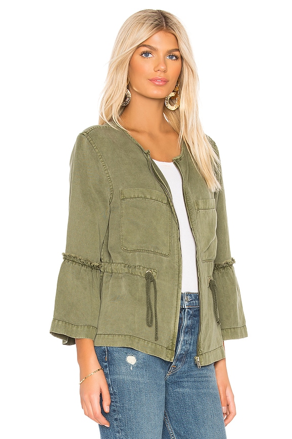 view 2 of 4 Military Frill Peplum Jacket in Cadet