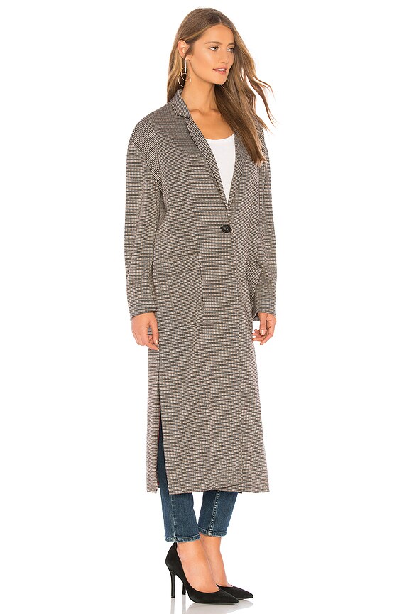 view 2 of 3 Bespoke Long and Lean Duster in Knits Hounds Check