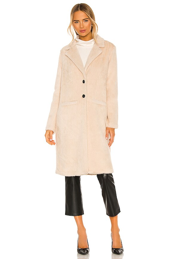 view 2 of 4 Keep It Cool Faux Fur Duster in Cafe