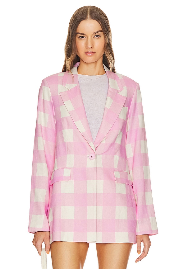 view 2 of 5 Kora Blazer in Cotton Candy Gingham