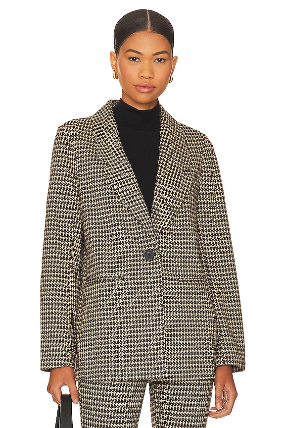 view 2 of 6 City Blazer in Vanilla Mini Houndstooth