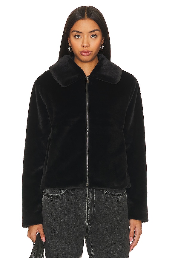 view 2 of 5 GOING OUT フェイクファーコート in Black