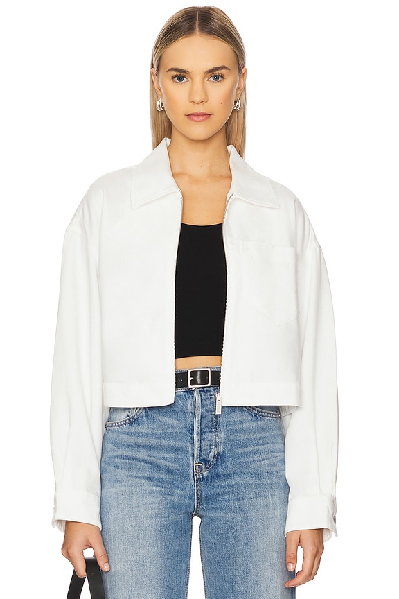 view 1 of 6 Cropped Paper Boy Jacket in Bleached White
