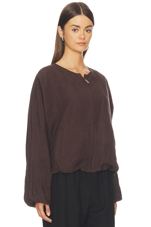 view 2 of 4 Linen Bubble Jacket in Rich Soil