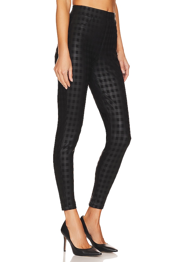 view 2 of 4 Runway Legging in Black Coated Plaid