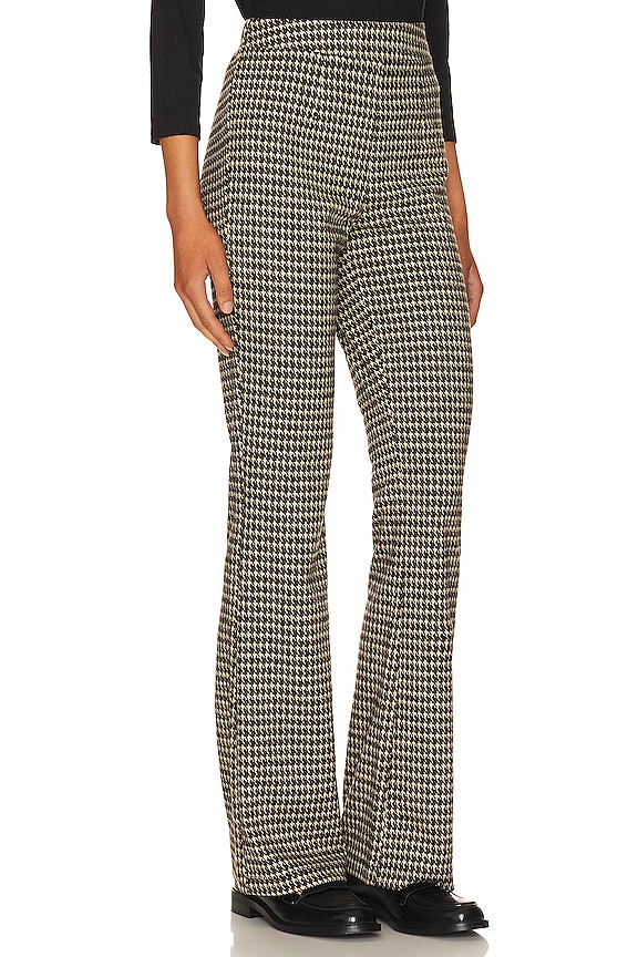 view 2 of 5 Filmore Flare Pants in Vanilla Mini Houndstooth