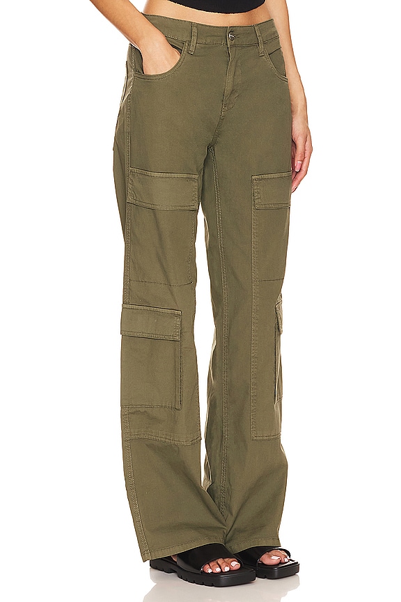 view 2 of 4 PANTALÓN CARGO LOW SLUNG Y2K in Mossy Green