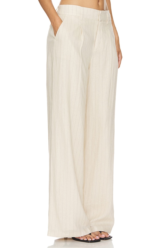view 2 of 5 Pleat Up Trouser in Vineyard Stripe