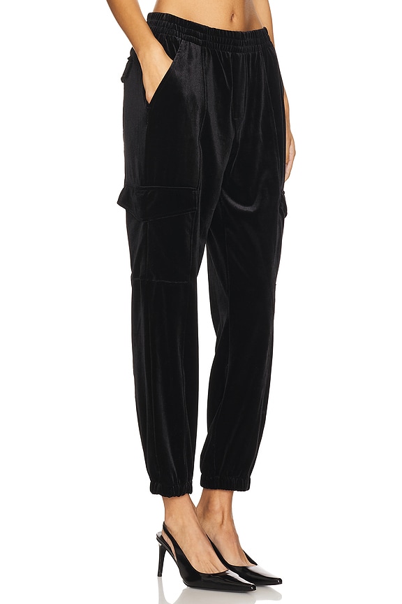 view 2 of 6 Relaxed Velvet Rebel Pant in Black