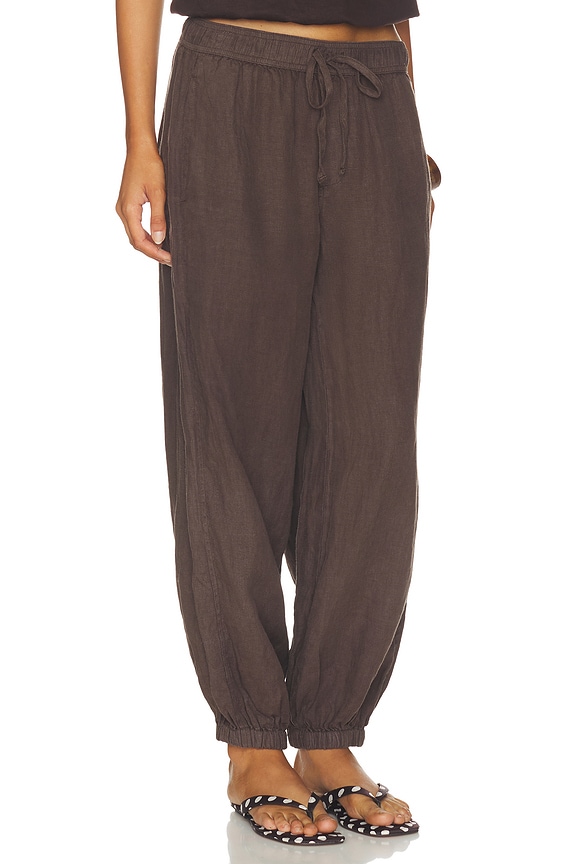 view 2 of 6 Melody Micro Linen Balloon Pant in Rich Soil