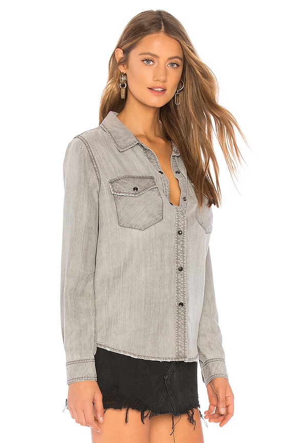 view 2 of 4 Grey Tencel Work Shirt in Greyson Wash