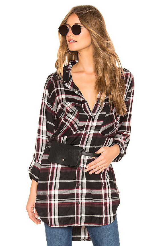 view 1 of 5 Main St Boyfriend Tunic in Revival Plaid