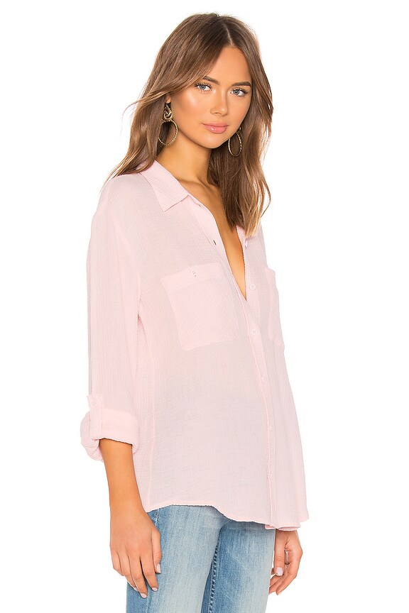 view 2 of 4 Steady Boyfriend Shirt in Washed Cherry Blossom