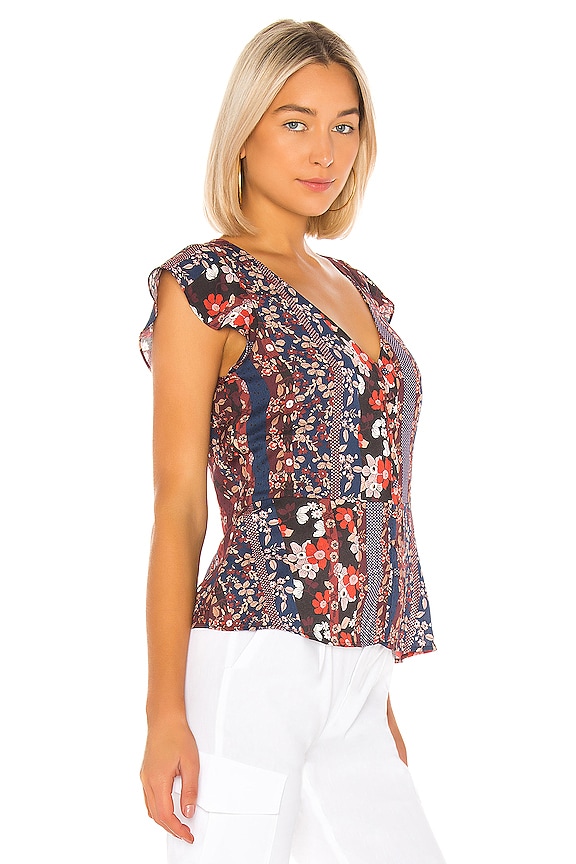 view 2 of 4 OVER THE MOON PEPLUM SHELL 블라우스 in Collage