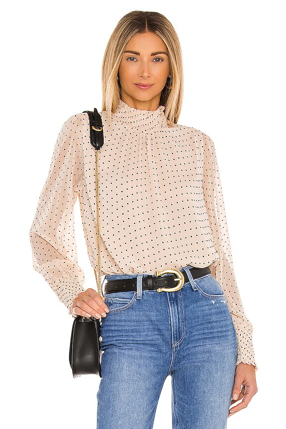 Sanctuary Carrie Smocked Top in Petite Dot REVOLVE