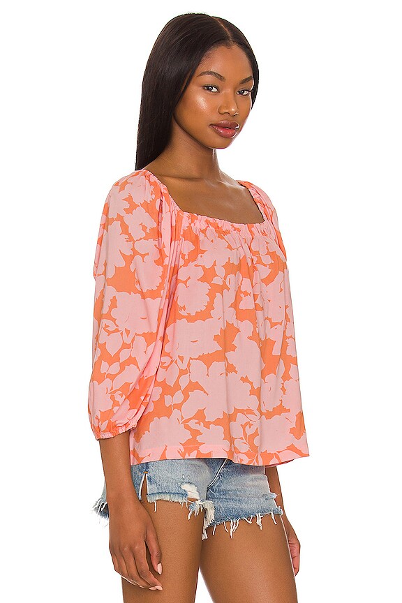 view 2 of 4 Primavera Cuello Cuadrado in Melon Field