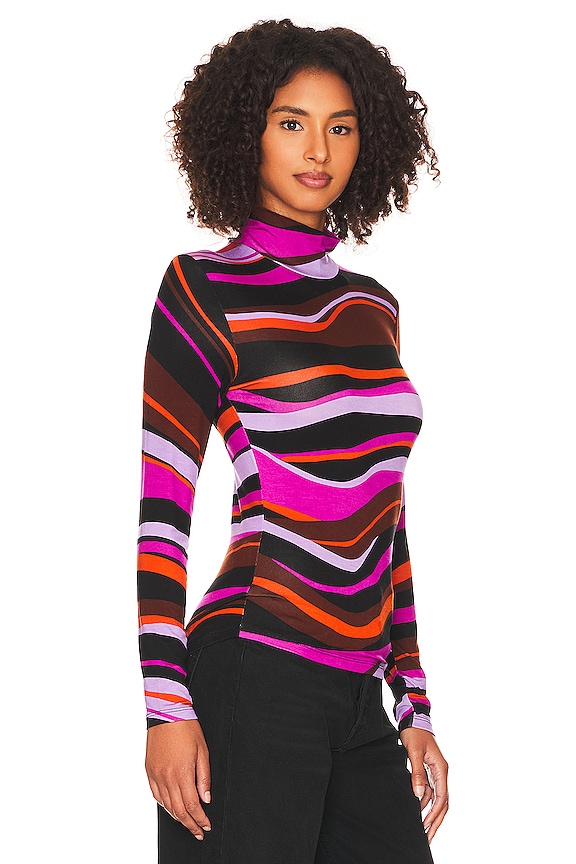 view 2 of 4 Slinky Mock Neck Top in Gravity