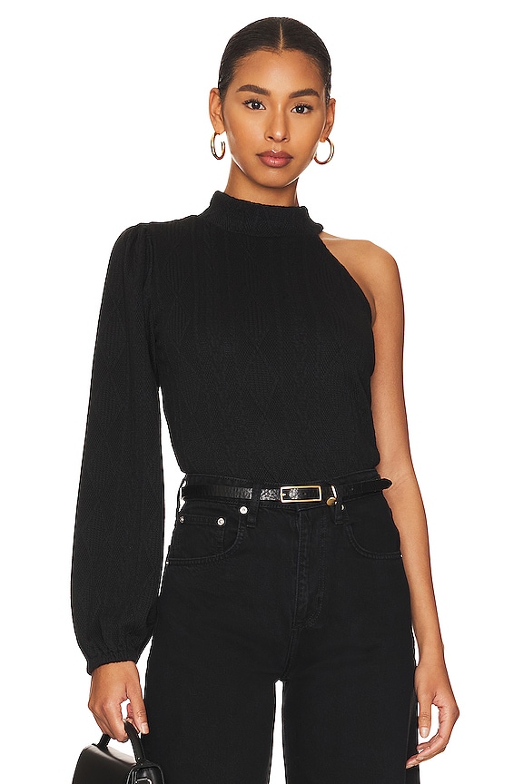 Sanctuary This Is It Assymetric Top in Black | REVOLVE