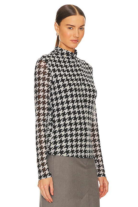 view 2 of 4 Make A Statement Top in Pulse Houndstooth