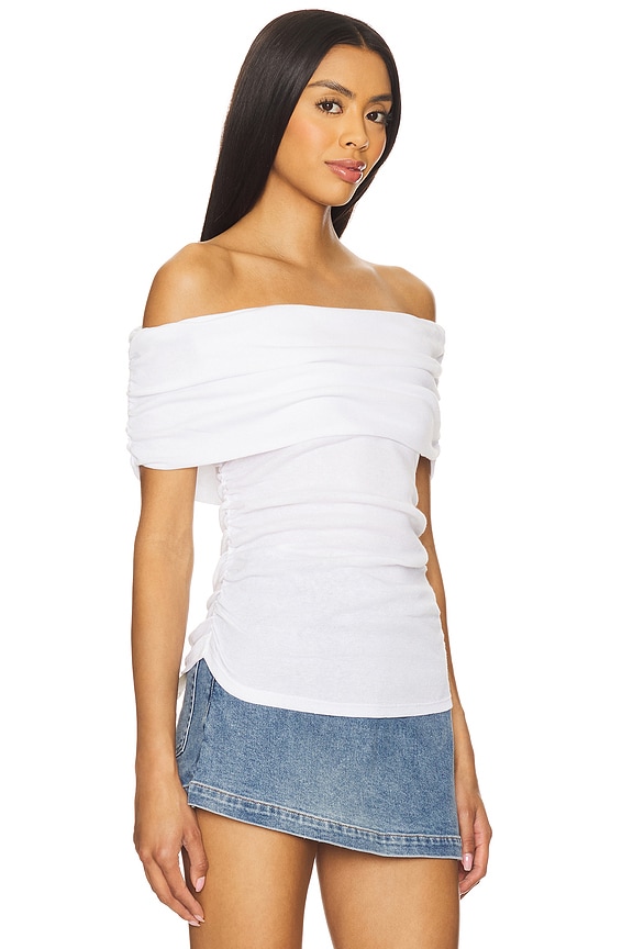 view 2 of 4 РИБ-ТОП С ОТКРЫТЫМИ ПЛЕЧАМИ in White