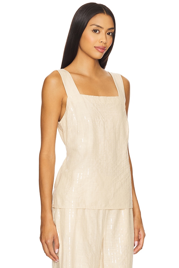 view 2 of 5 Desert Tank in Sand Sequin Stripe