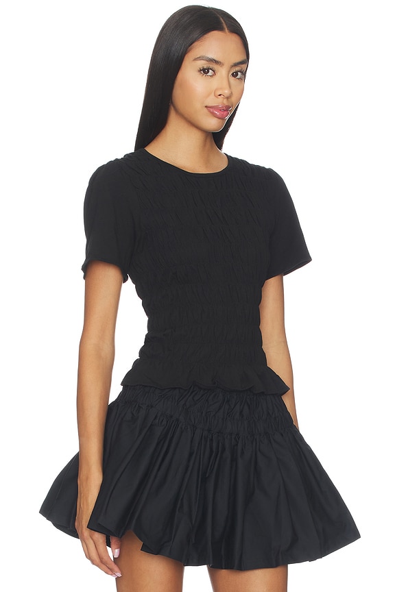 view 2 of 5 TOP AVEC SMOCKS BETTER TOGETHER in Black