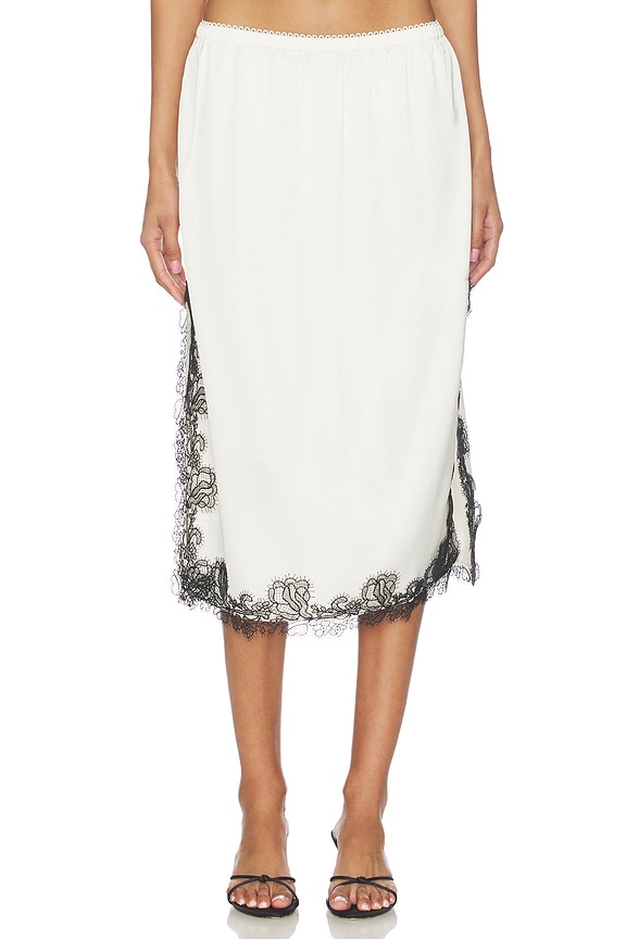 view 1 of 6 The Magnolia Skirt in Champagne With Noir Lace