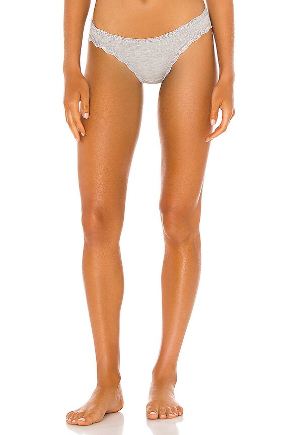 view 1 of 4 SLIP KNICKER in Grey Marl