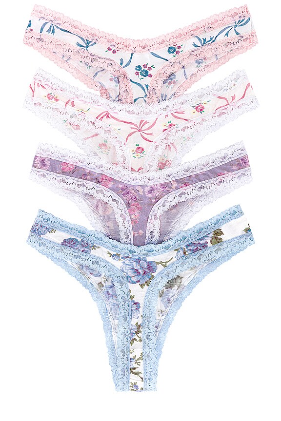 view 2 of 5 x LoveShackFancy Thong Set in Multi