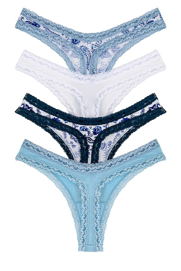 view 2 of 6 Spring Paisley Thong Box in Blue