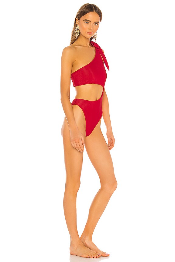 view 2 of 5 BAÑADOR CUT OUT in Ribbed Red