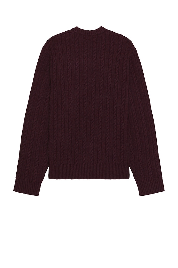 view 2 of 3 Nico Cable Knit Sweater in Chocolate Truffle