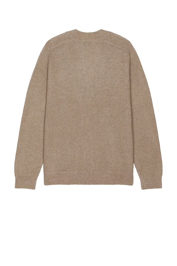 view 2 of 3 Fox Wool Knit Cardigan Sweater in Grey