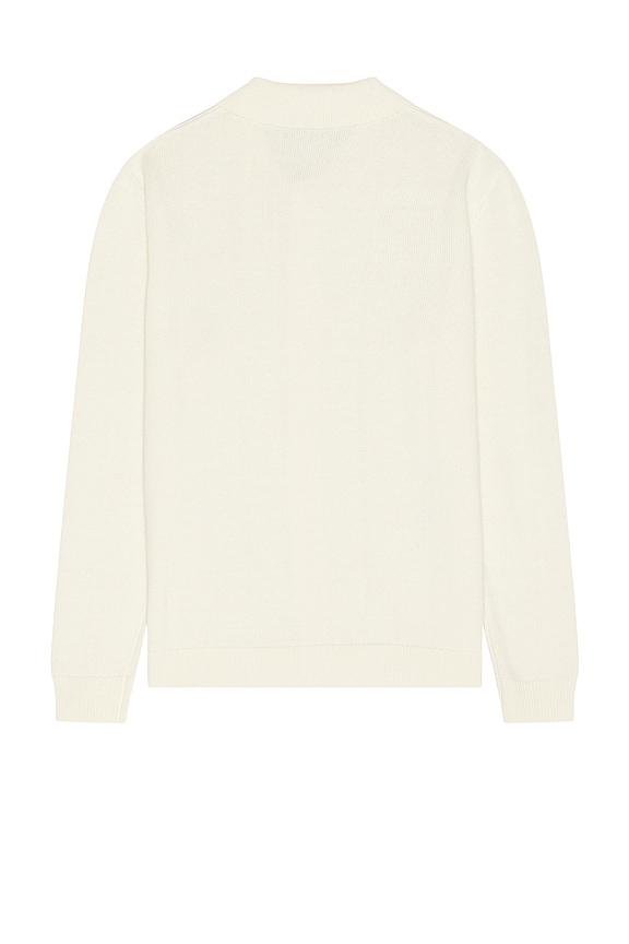 view 2 of 3 Jahmad Linen Long Sleeve Polo in Ivory