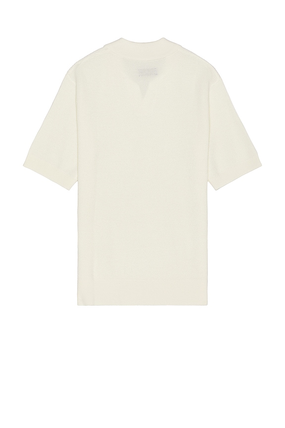 view 2 of 3 Alex Merino Wool Open Placket Polo in Ivory