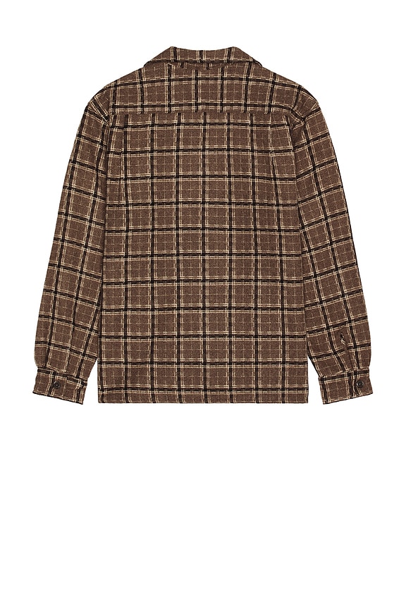 view 2 of 3 Open Collar Flannel Check Shirt in Beige