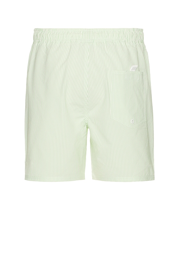 view 2 of 4 Timothy Seersucker Stripe Swim Short in Spruce Stone
