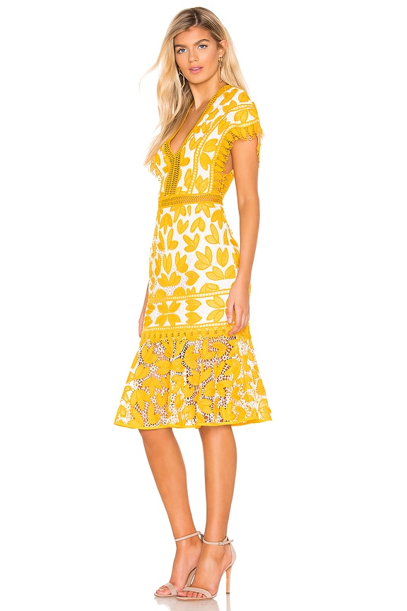 view 2 of 4 Kaiya Dress in Mustard & White