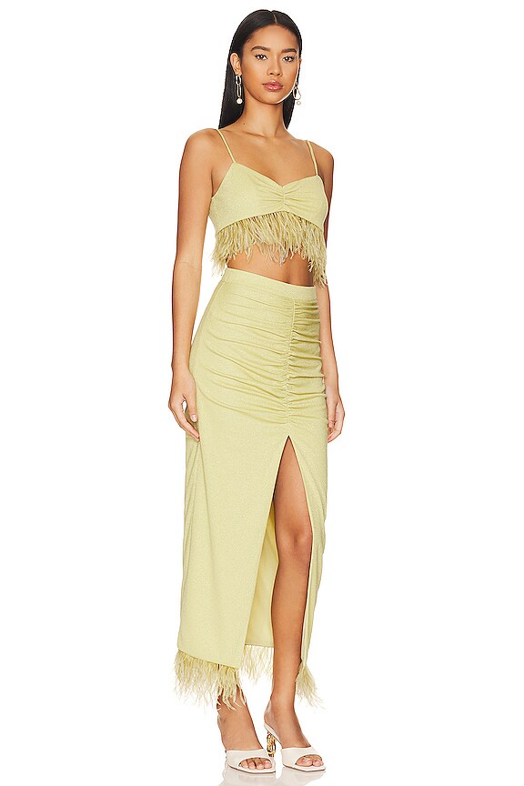 view 2 of 3 КОМПЛЕКТ: БРАЛЕТТ И МИДИ-ЮБКА ALIDA in Pear