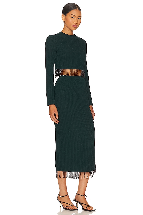 view 2 of 5 VESTIDO MIDI BEXLEY in : Black Forest Green