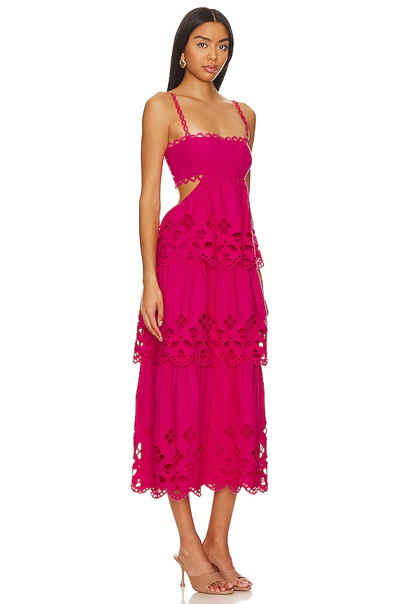 view 2 of 3 ROBE ELLOISE in Hot Pink